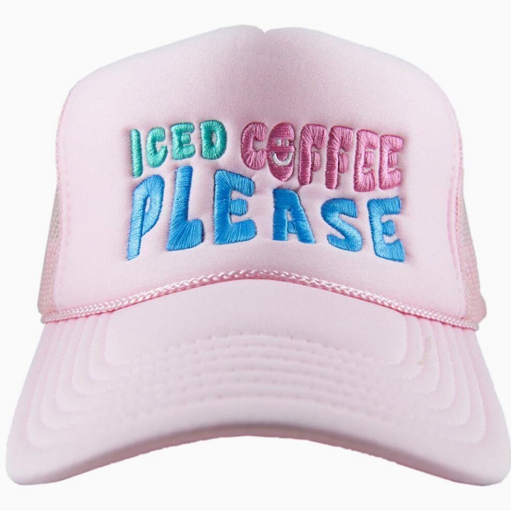 Iced Coffee Please Foam Trucker Hat
